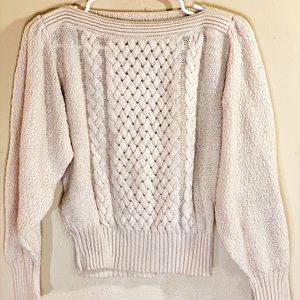 Super cute, cream colored vintage sweater